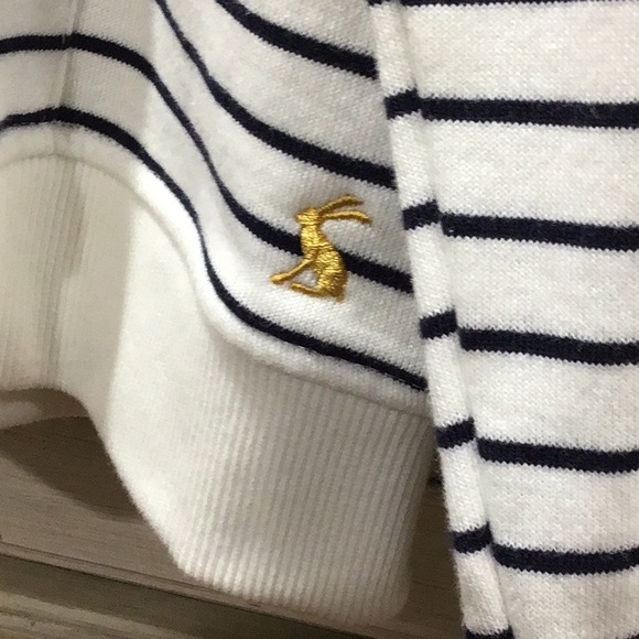 Joules Striped Bee Zip-Up Hoodie Jacket sweater coat, NWOT - Picture 6 of 9